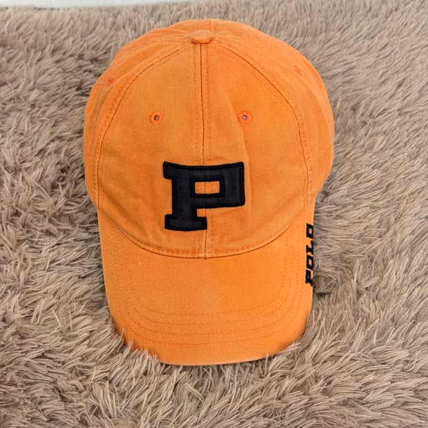 90s 스펠아웃 폴로스포츠 P로고 오렌지 볼캡
