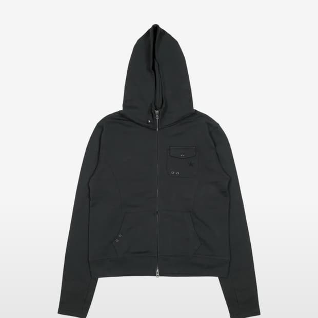 TCM easy pocket hooded zip-up (charcoal)