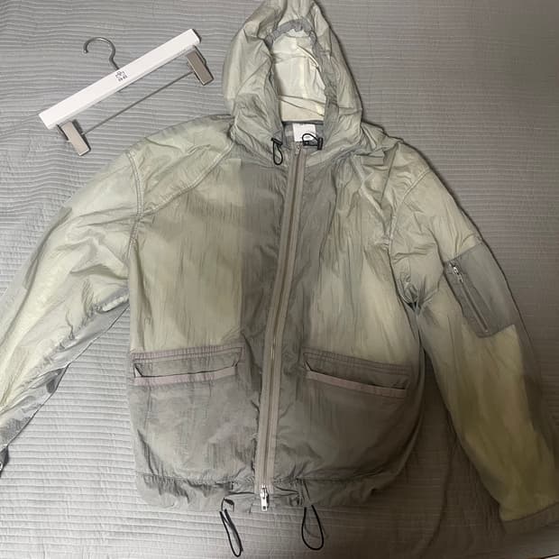 폴리테루 핸드 다이드 파카 그레이 4size