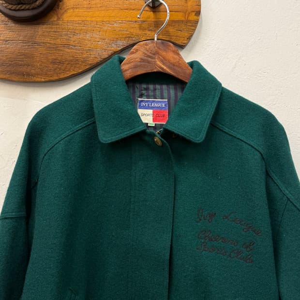 77) IVY LEAGUE Wool-Nylon Varsity Jacket