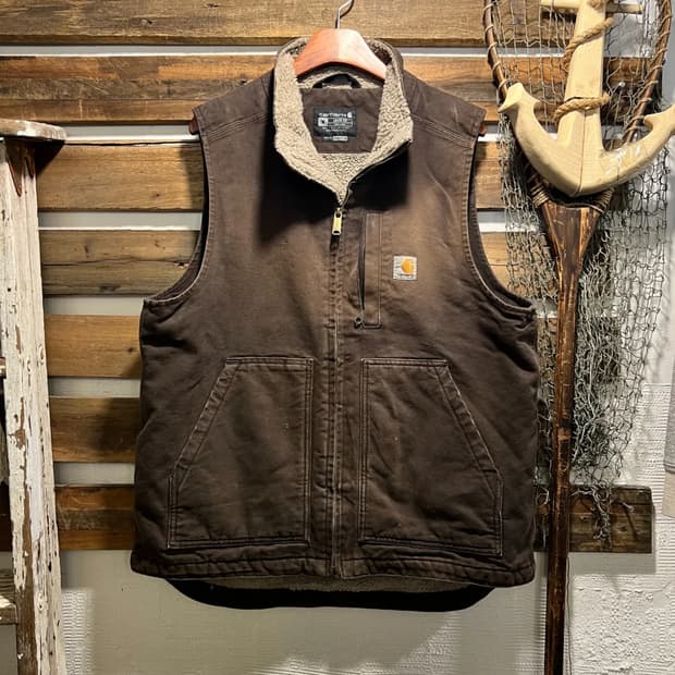 [M]칼하트 USA 쉐르파 라이닝 다크브라운 워크 베스트