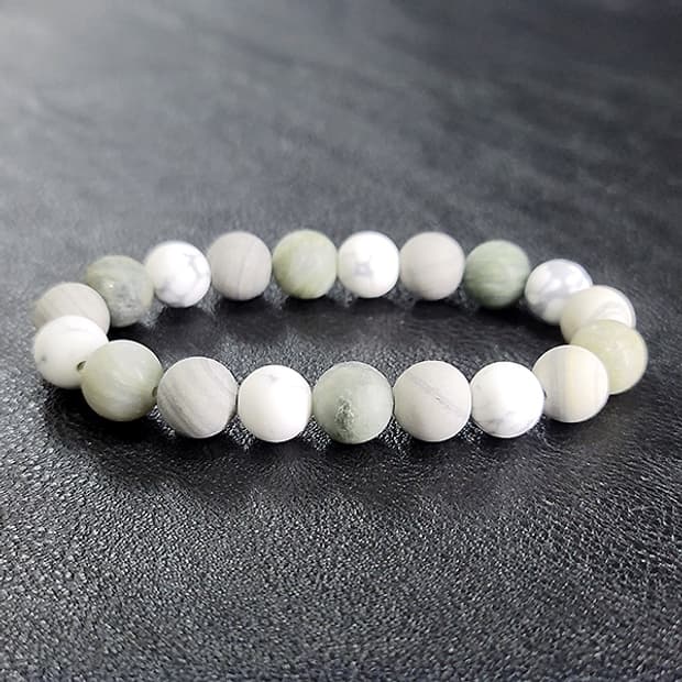 Varel 마그네사이트 아게이트 10mm 남자 미니멀 무광 원석 팔찌