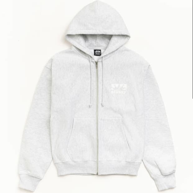 STUSSY BOX CROWN ZIP HOODIE