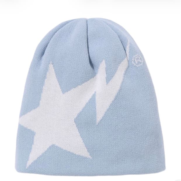 베이프 스타 니트 캡 블루