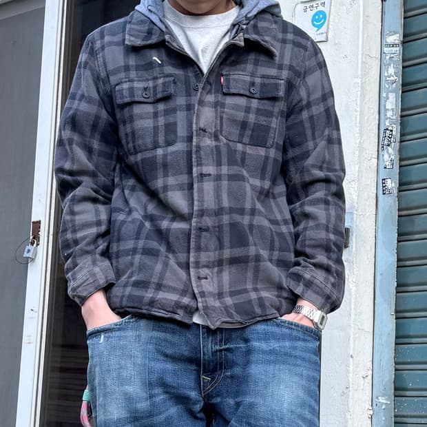 Dickies 체크 후드 자켓
