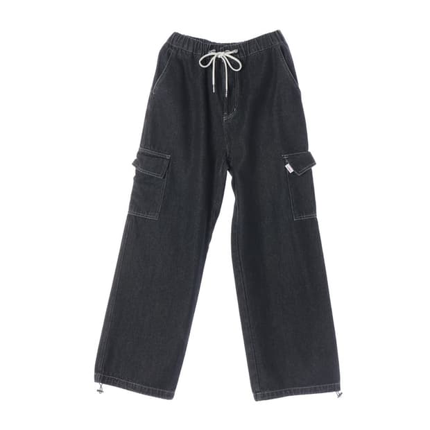 오디너리홀리데이 와이드 밴딩 카고 데님 팬츠