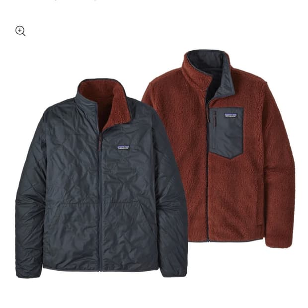 파타고니아 리버서블 플리스xxl 브라운