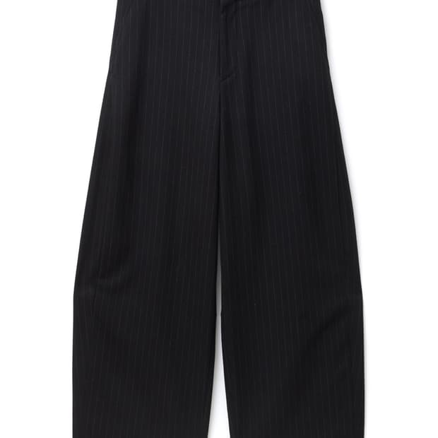 [3] 해칭룸 와이드 커브 트라우저 스트라이프 블랙