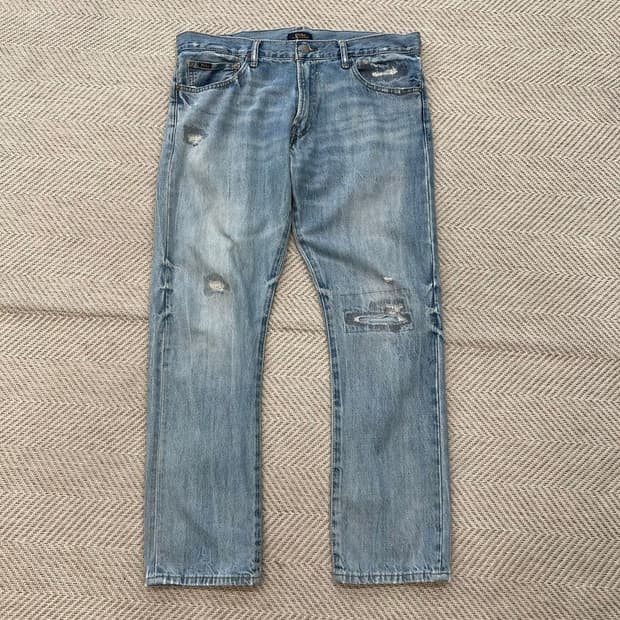 폴로랄프로렌 디스트로이드 패치 데님팬츠 r4284