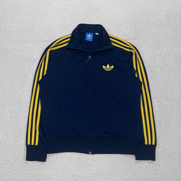 아디다스 og 파이어버드 트랙탑 져지 네이비 옐로우