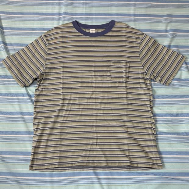 카키스 워시드 보더 티셔츠 (주우재 추천/레드벨벳 슬기 착용)