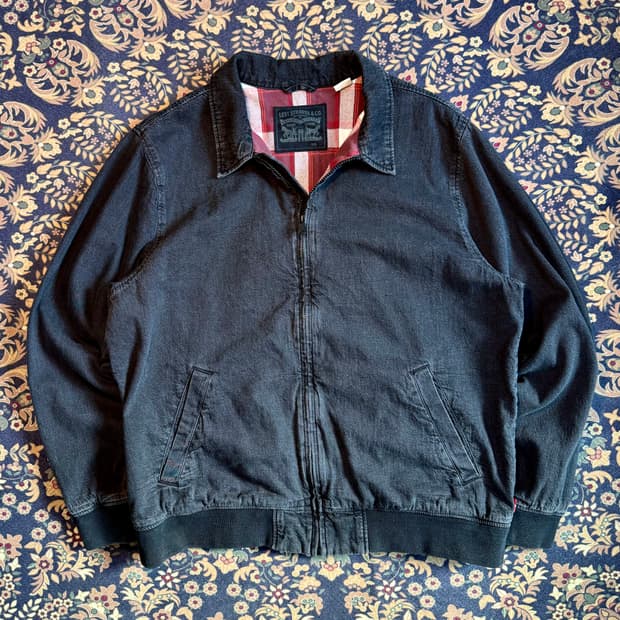 리바이스 블랙 데님 스윙탑 자켓 블루종
