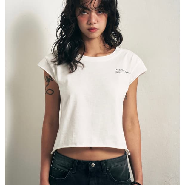 Y. CAP SLEEVE T-SHIRT WHITE