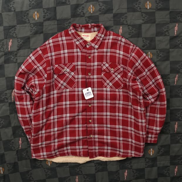 랭글러 플란넬 누빔 자켓 2XL B114