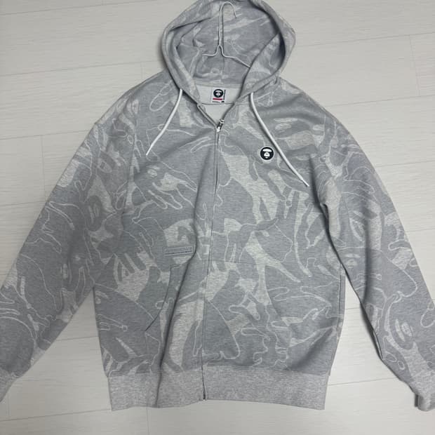 에이프 나우 후드집업 그레이L