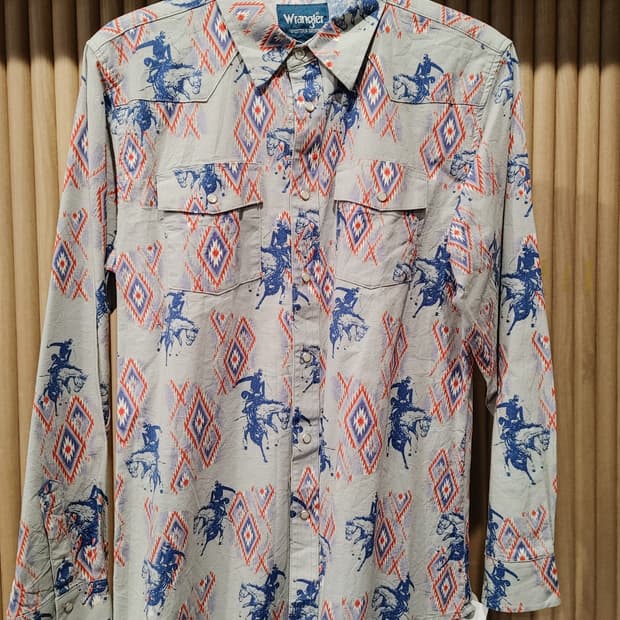 무배) 랭글러 홀스 프린팅 웨스턴 셔츠 - 2XL