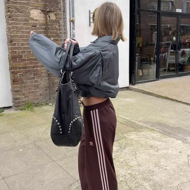 아디다스 트랙팬츠 핑크&브라운