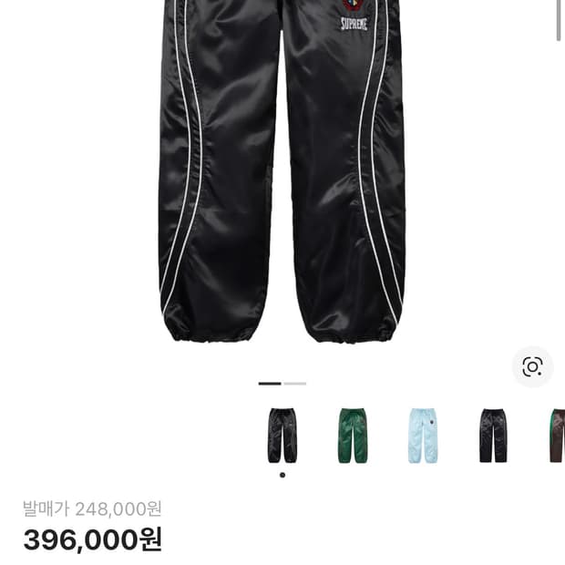 슈프림 사틴 트랙팬츠 블랙 S 새상품