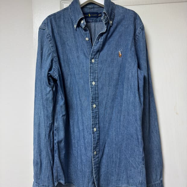 폴로 데님셔츠 S