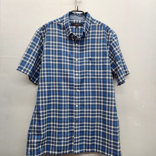 닥스 원포켓 로고 체크패턴 반팔셔츠 105(L)