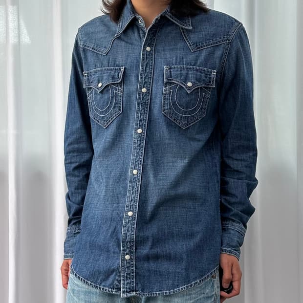 [M]트루릴리젼 웨스턴 데님 셔츠