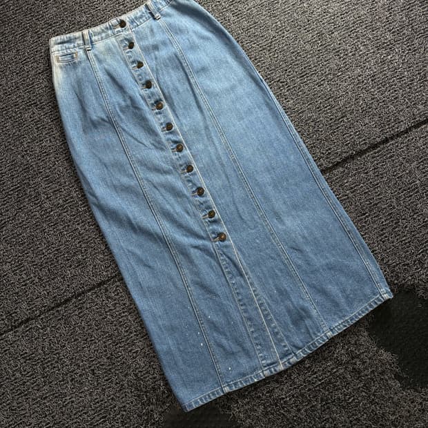 Dockers의 브랜드의 버튼 프론트 데님 스커트 3960