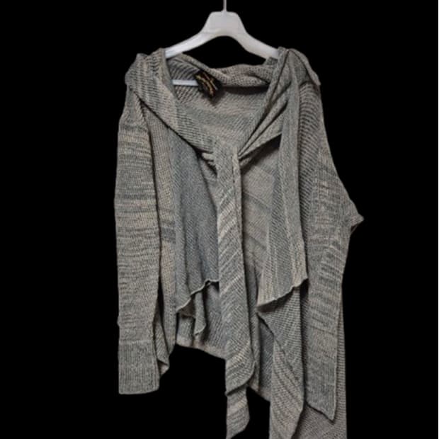 비비안웨스트우드 비대칭 스카프 가디건 