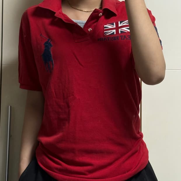 폴로 랄프로렌 빅포니 브리튼 레드 카라티