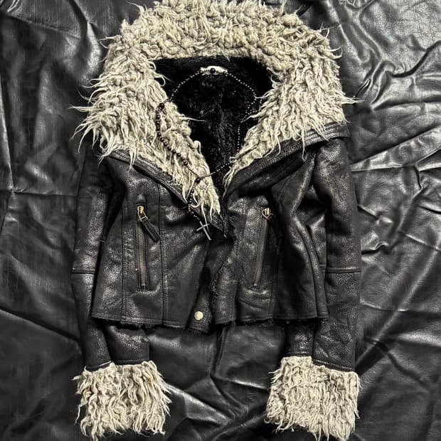 Black shearling jacket