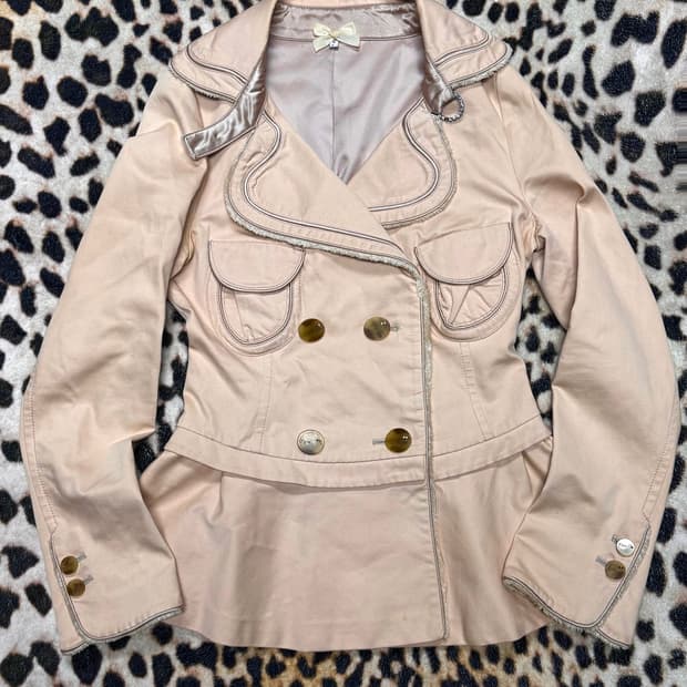 키쨩 갸루 큐빅버클 자켓 