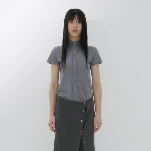 리포스 Jersey Sillket Shirts (Grey)