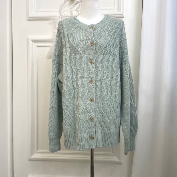 SM2 indi mint twist basic loose cardigan