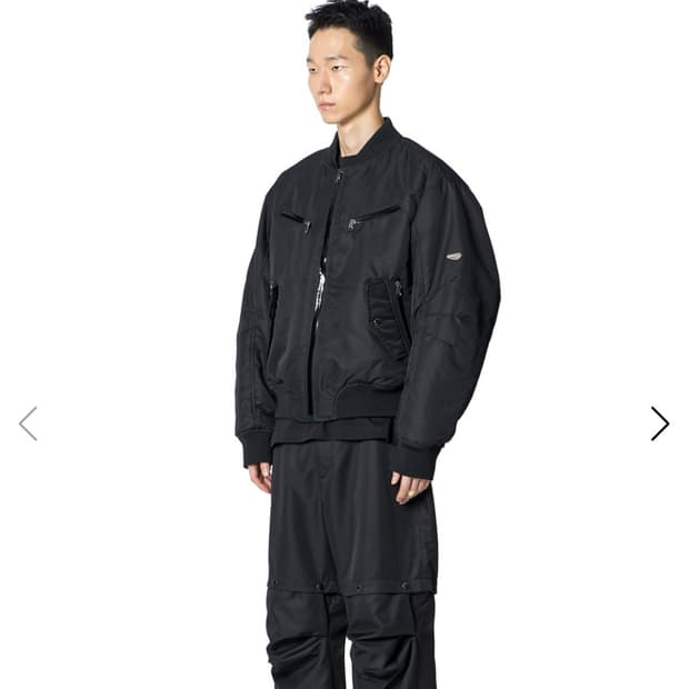Four Zip Bomber Jacket MA-1 (BLACK)