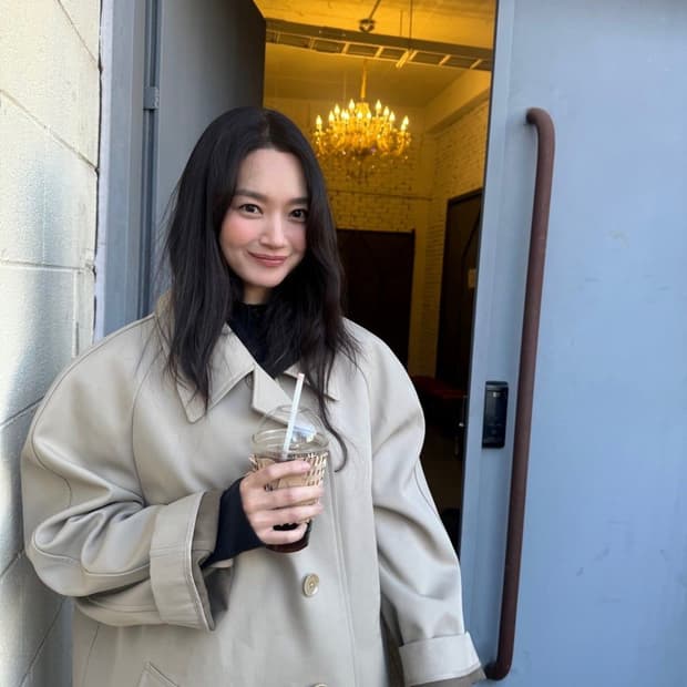 르메르 카 코트 M 사이즈 아몬드 파우더 컬러