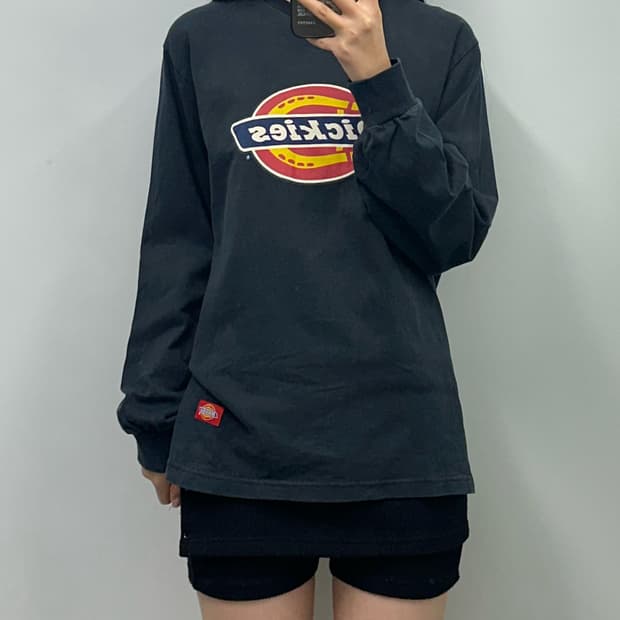 디키즈 블랙 롱슬리브 긴팔티 