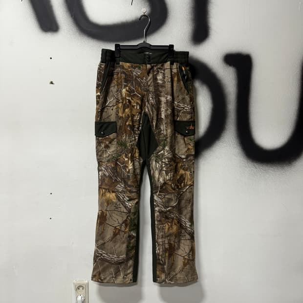 VTG 빈티지 빅사이즈 밑단 절개 리얼 트리 배색 카고 팬츠