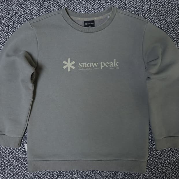 [무료배송][140]스노우피크 키즈 기모 맨투맨 긴팔티