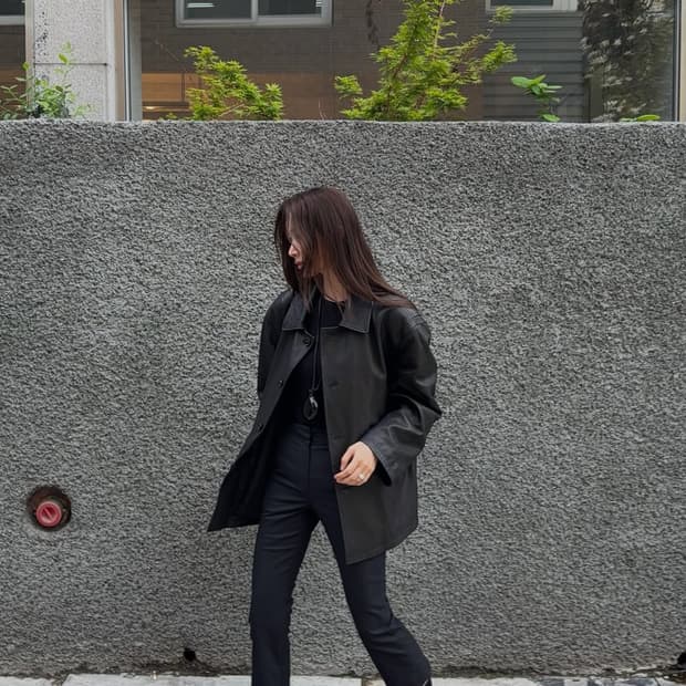 렉토 RECTO 빈티지 레더 초어 가죽자켓 블랙