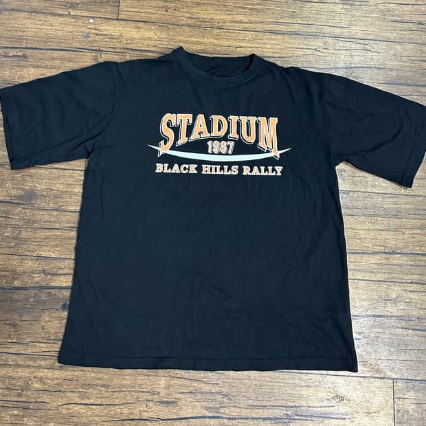 STADIUM 1987 블랙 반팔 빈티지티셔츠XL
