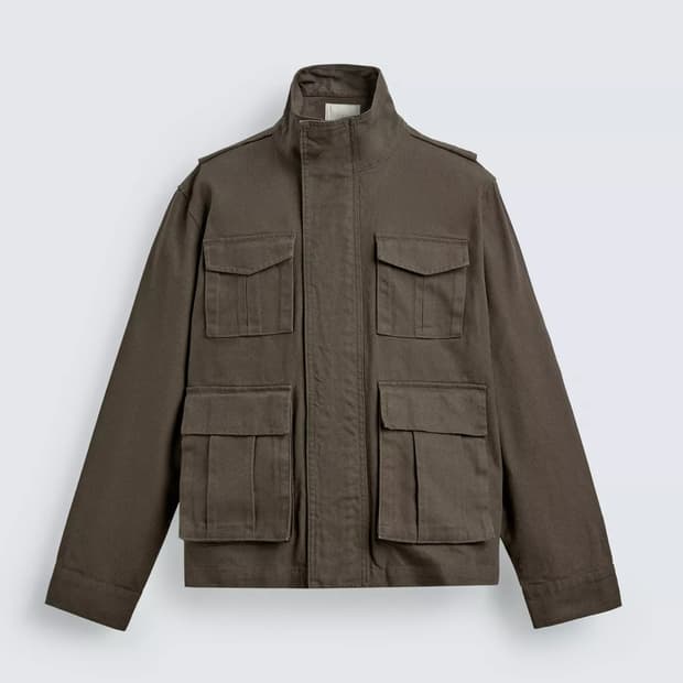 박시핏 캔버스 코튼 자켓