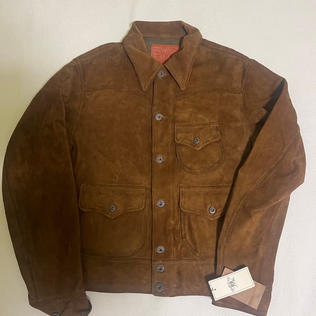Rrl 러프아웃 스웨이드 자켓 L