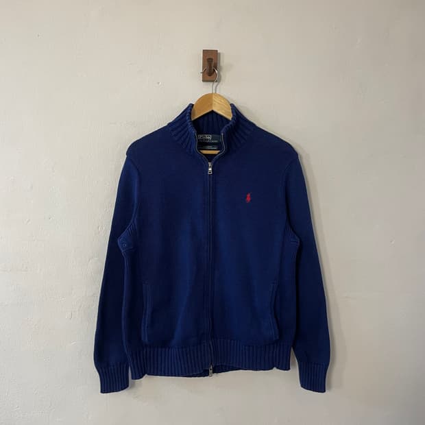 폴로 니트 집업 