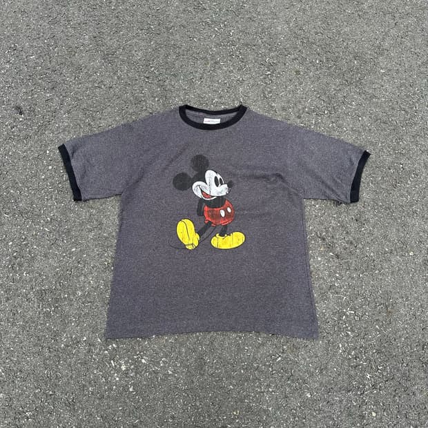 [빈티지] •Vintage Mickey Mouse Ringer Tee