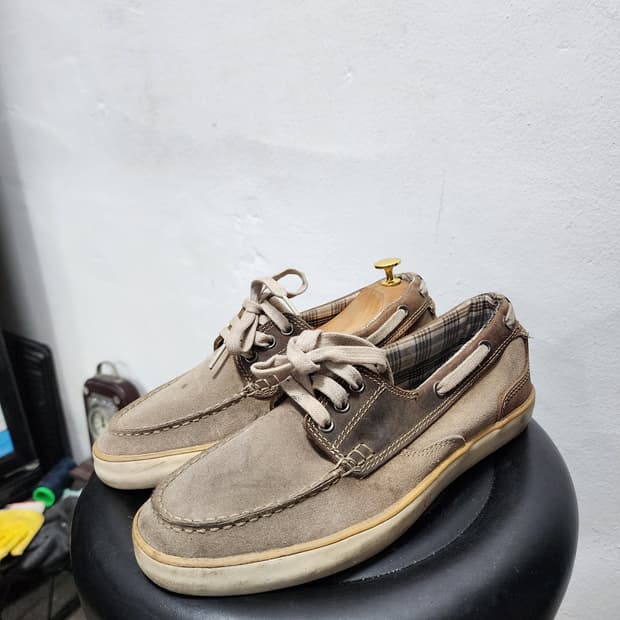 클락스 JAX 잭스 스웨이드 레더 클래식 보트슈즈