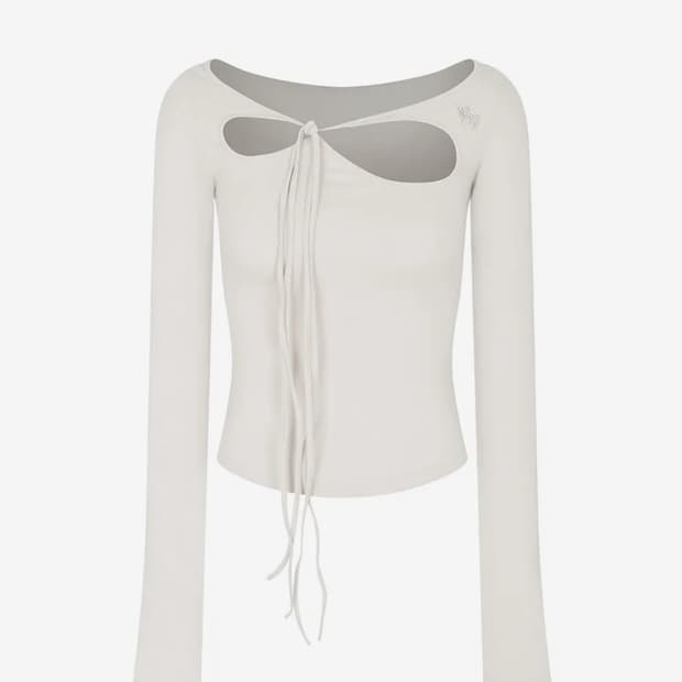 [택,새상품] 페인오어플레져 ORCHID TOP light grey