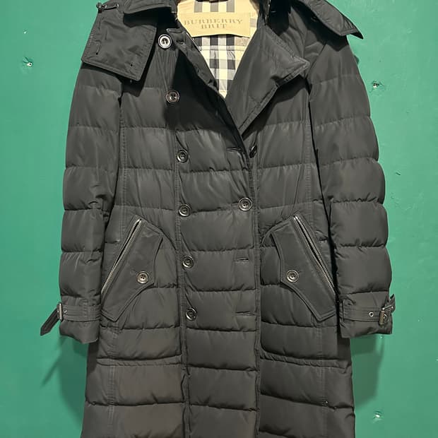버버리 노바체크 더블 패딩자켓 M