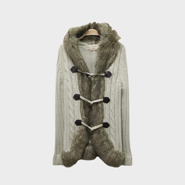 JUICY 퍼 포인트 니트 떡볶이 가디건 63466