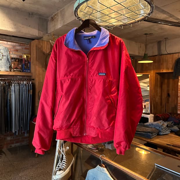 90s USA 빈티지 파티고니아 쉘드 자켓 레드