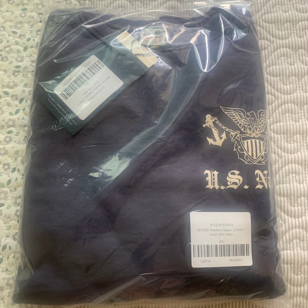 [XL] 버즈릭슨 BR69505 프리덤 슬리브 스웻셔츠 네이비