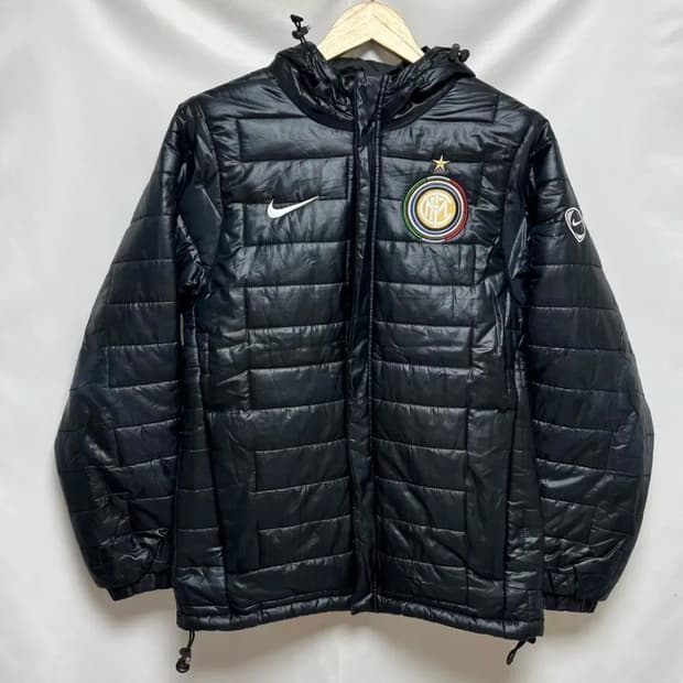 나이키 인터밀란 경량패딩 푸퍼 후드패딩 자켓